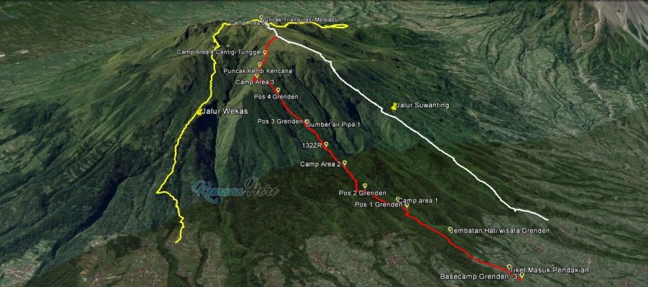 Merbabu Via Dusun Grenden tracklog GPS